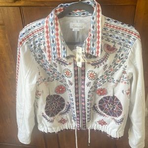 NWT Embroidered jacket from Anthropologie